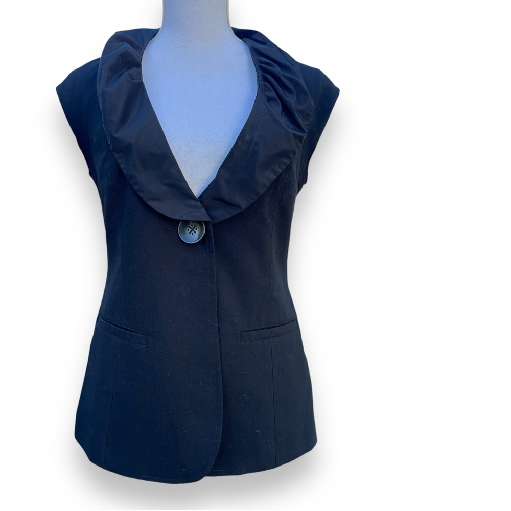 CAbi Black Lined Sleeveless Blazer Vest Sz S - Picture 14 of 14